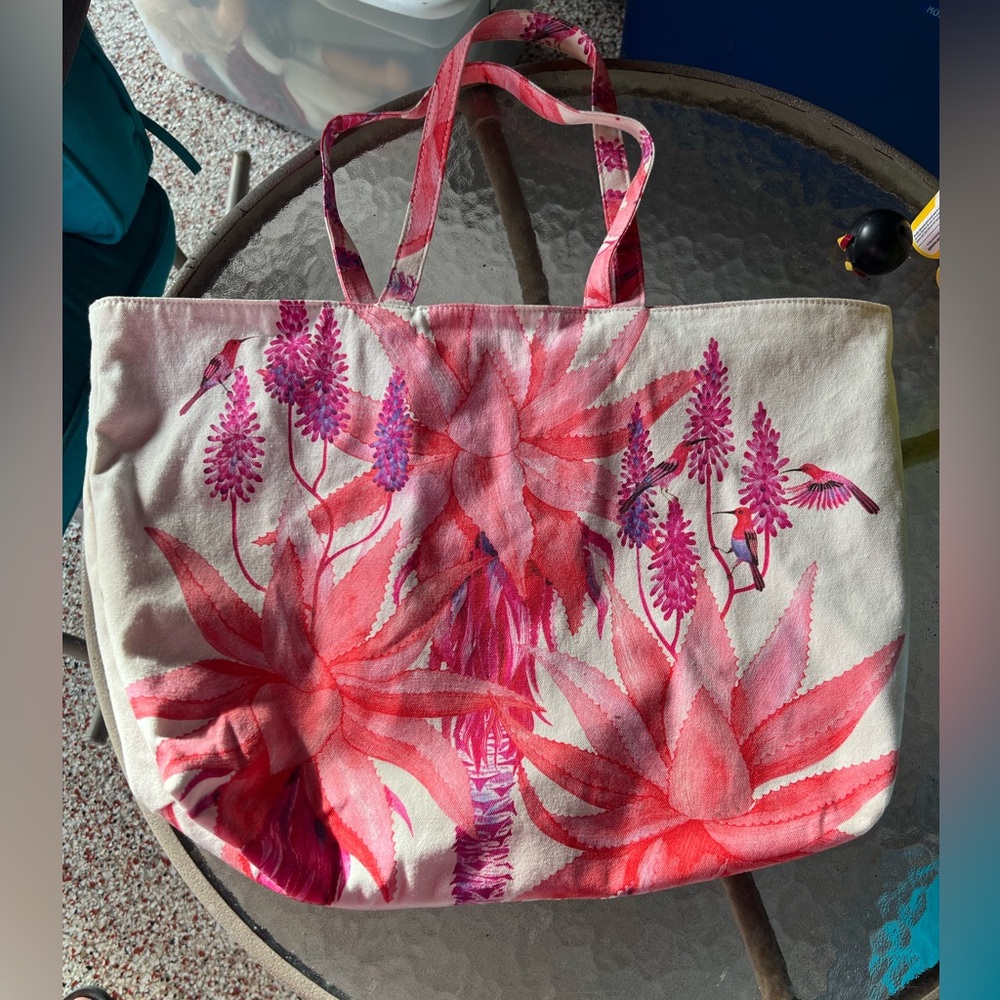 Floral Canvas Tote Bag